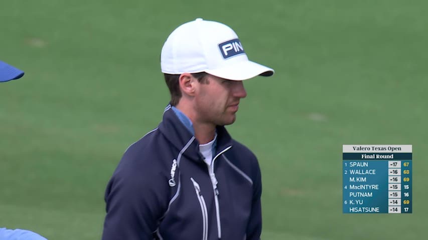 Alex Smalley makes birdie on No. 17 at Valero