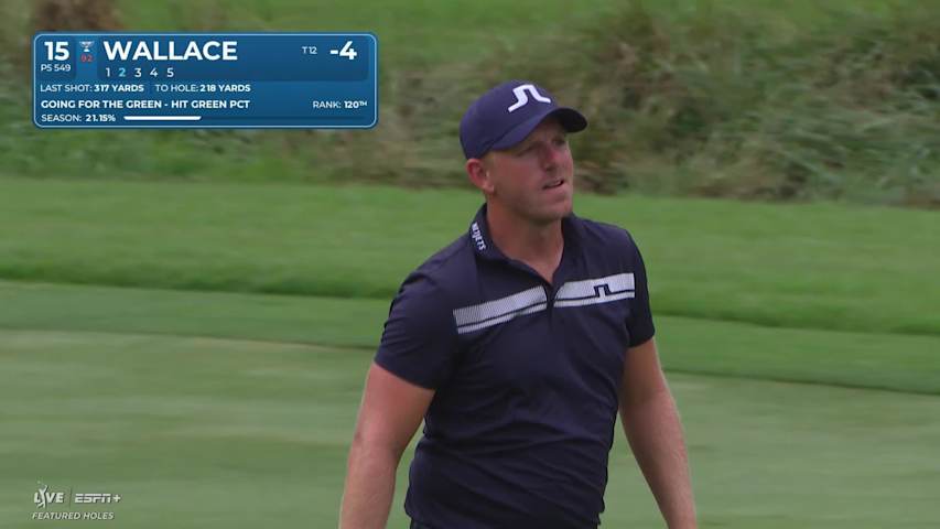 Matt Wallace makes birdie on No. 15 at Wyndham