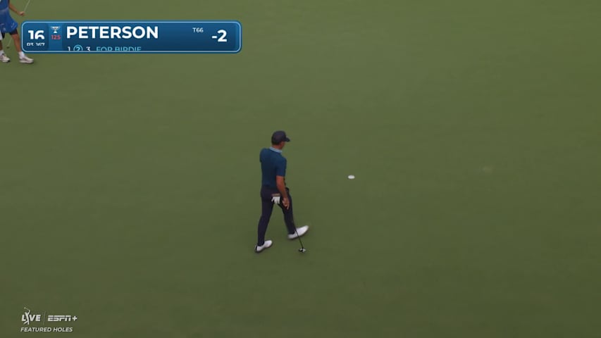Paul Peterson makes birdie on No. 16 at Wyndham