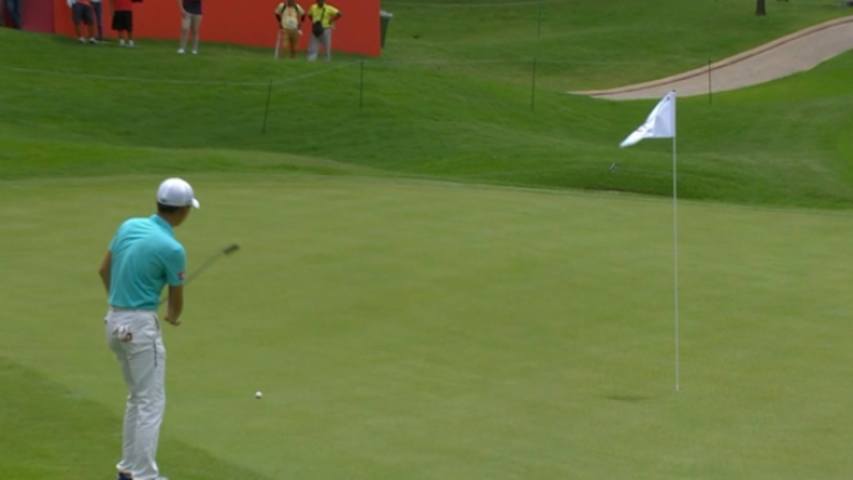 Jeunghun Wang's long, winding putt is the Shot of the Day