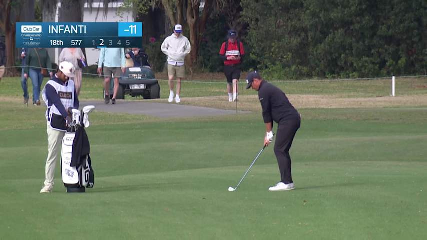 Nicholas Infanti makes birdie on No. 18 at Club Car Championship