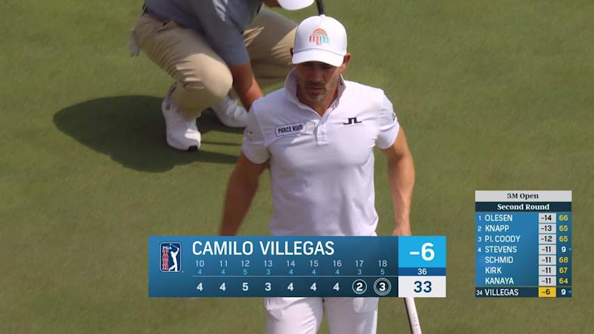 Camilo Villegas plays aggressive for eagle at 3M Open