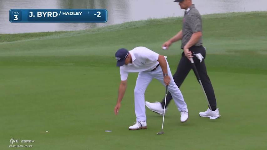 Jonathan Byrd's excellent tee shot leads to birdie at Zurich Classic