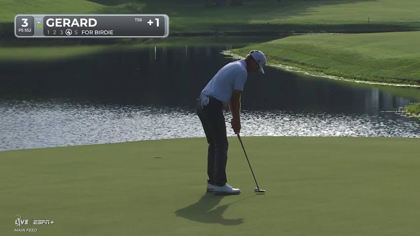 Ryan Gerard makes birdie on No. 3 at FedEx St. Jude