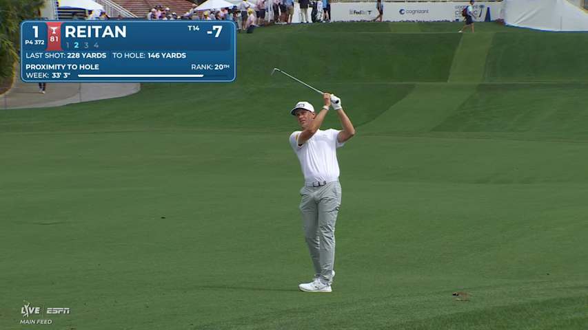 Kristoffer Reitan hits 147-yard approach to 6 feet, sets up birdie on No. 1 at Cognizant Classic