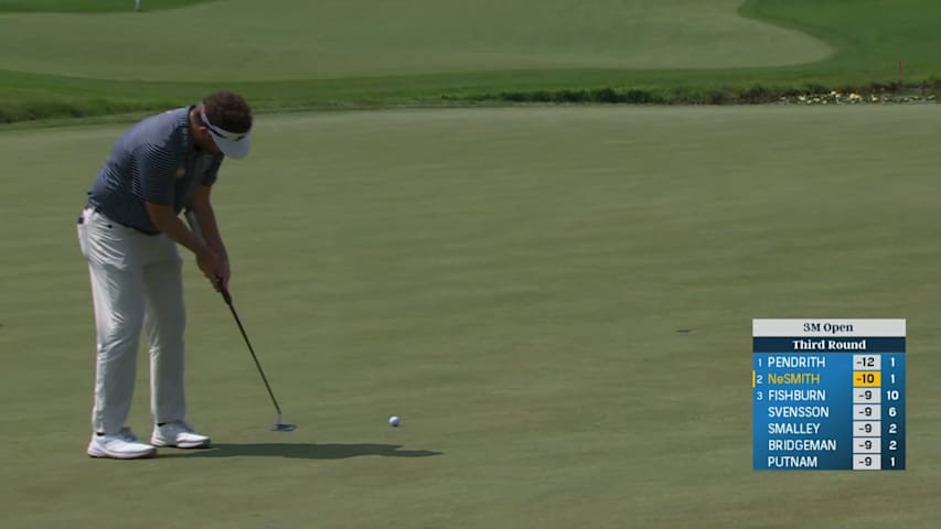Matt NeSmith fires 18-footer for birdie at 3M Open