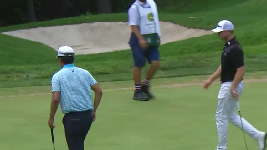 Bronson Burgoon’s 36-foot birdie putt at John Deere