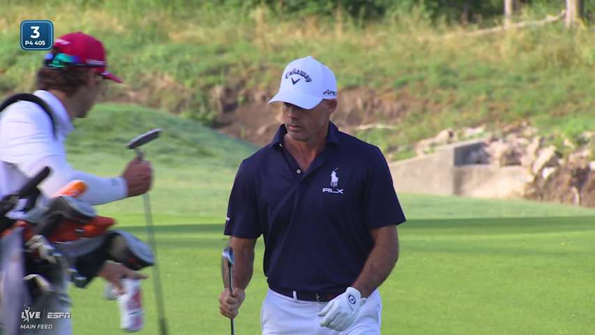 Jonathan Byrd gets up-and-down from 143 yards for birdie on No. 3 at THE CJ CUP