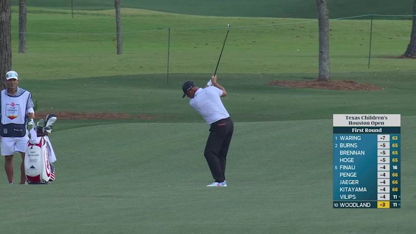 Gary Woodland hits 235-yard approach to 27 feet, sets up birdie on No. 3 at Houston Open
