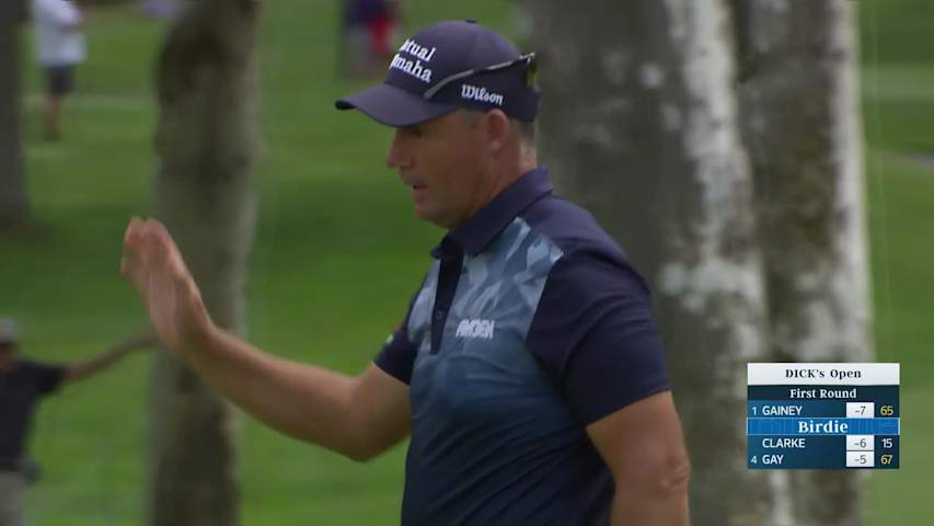 Padraig Harrington makes birdie on No. 16 at DICK'S Open