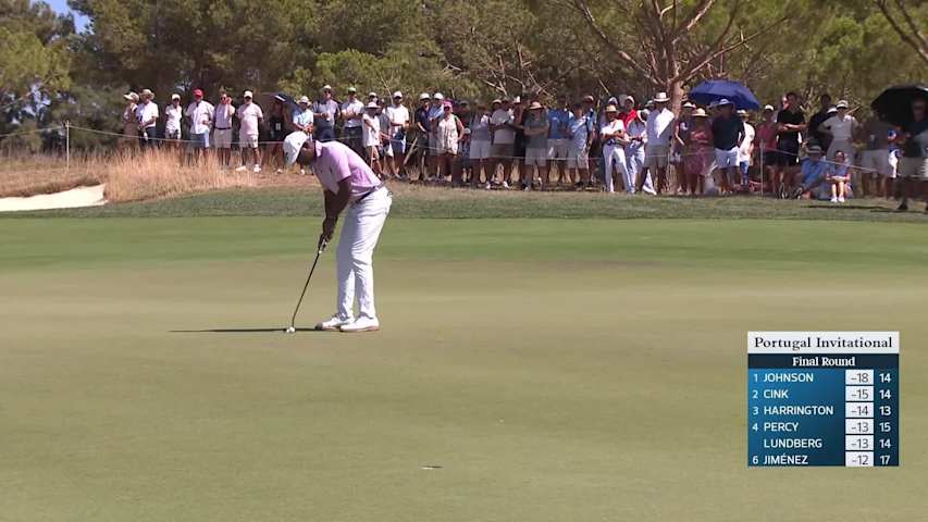 Timothy O'Neal makes birdie putt on No. 15 at Portugal Invitational