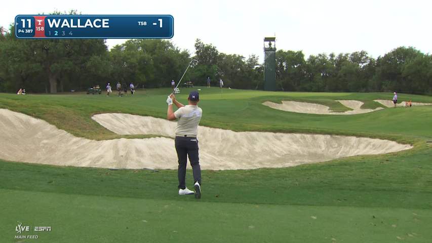 Matt Wallace gets up-and-down from 7 feet for birdie on No. 11 at Valero