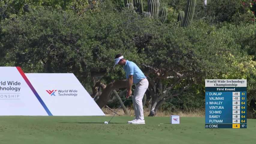 Trevor Cone makes birdie on No. 9 at World Wide Technology