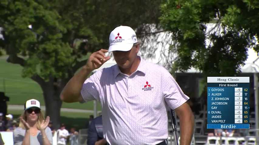 Retief Goosen makes birdie on No. 16 at Hoag Classic