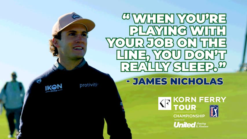 James Nicholas mic’d up as he prepares for Korn Ferry Tour Championship
