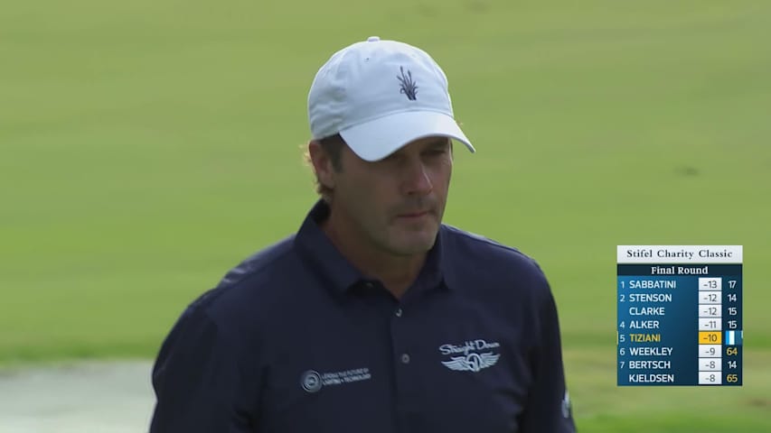 Mario Tiziani makes birdie on No. 15 at Stifel Charity Classic