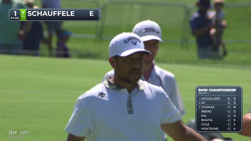 Xander Schauffele's 164-yard approach sets up birdie on No. 1 at BMW Championship