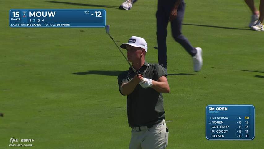 William Mouw makes birdie on No. 15 at 3M Open