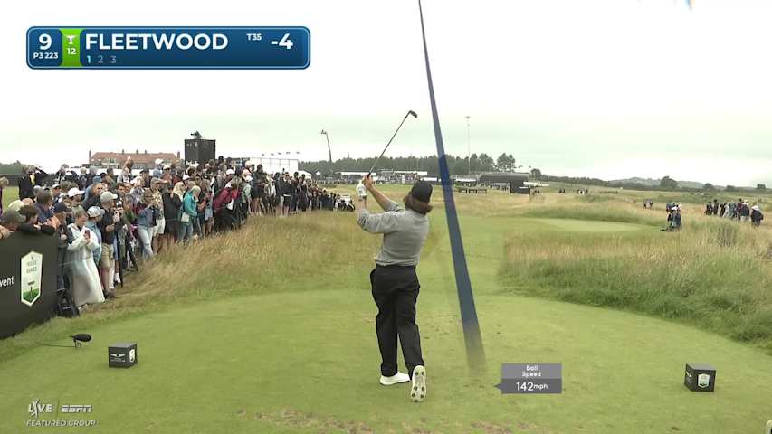 Tommy Fleetwood hits tee shot to 8 feet, sets up birdie on No. 9 at Genesis Scottish Open