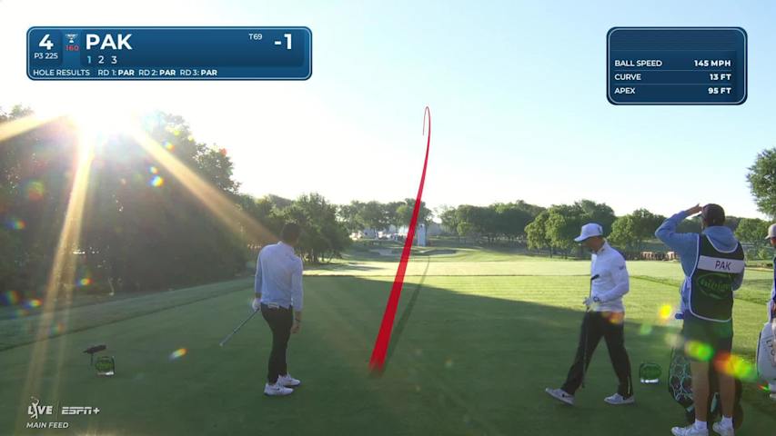 John Pak holes out for birdie from 26-feet on No. 4 at THE CJ CUP