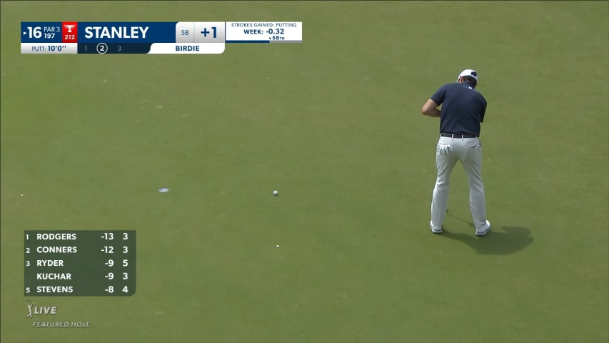 Kyle Stanley makes 10-foot putt for birdie at Valero