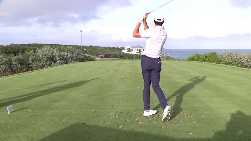 Christo Lamprecht dials in tee shot to set up birdie at The Bahamas Great Abaco Classic