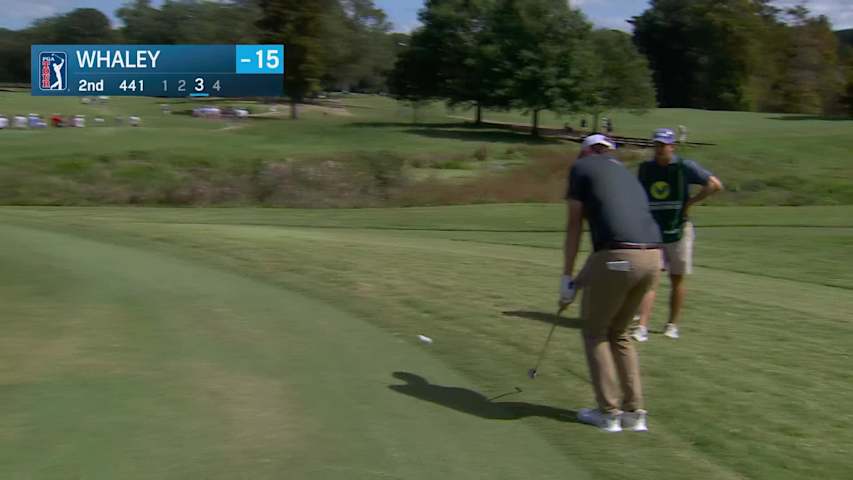 Vince Whaley chips in for birdie to chase lead at Sanderson Farms