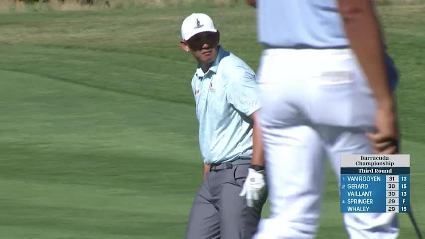 Rico Hoey makes birdie on No. 14 at Barracuda
