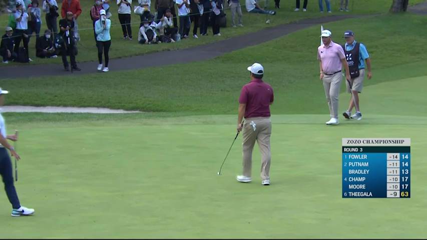 John Huh rolls in birdie putt at ZOZO