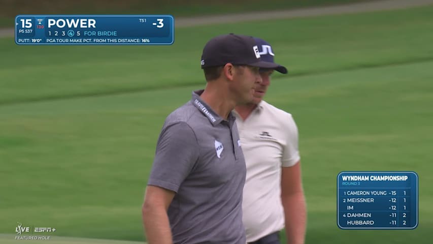 Seamus Power makes birdie on No. 15 at Wyndham