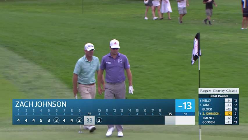 Zach Johnson makes birdie on No. 10 at Rogers Charity Classic