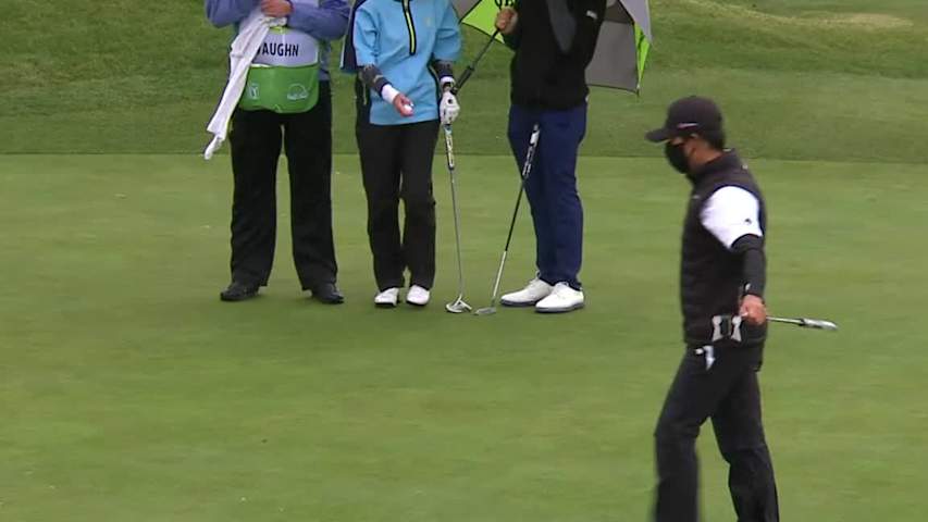Whee Kim sinks 33-footer for birdie at AT&T Pebble Beach