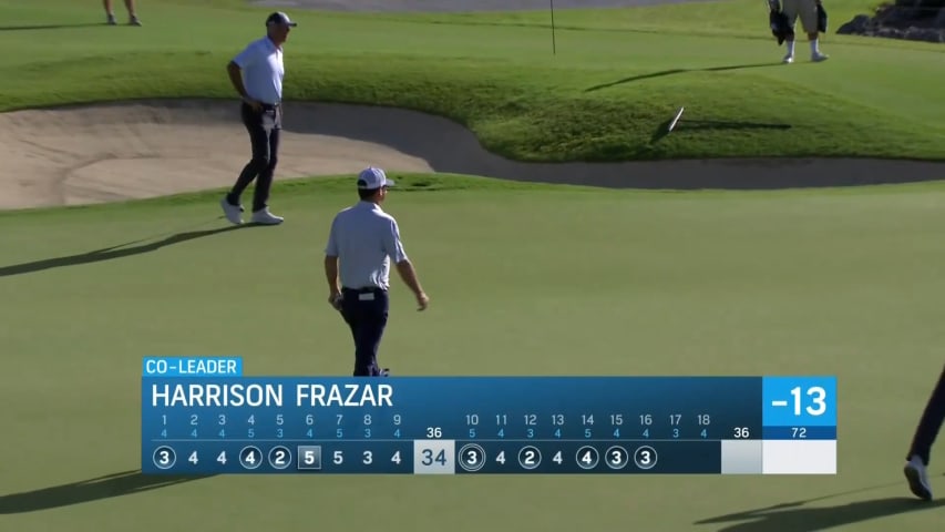 Harrison Frazar sinks long putt for third-straight birdie on No. 16 at Mitsubishi