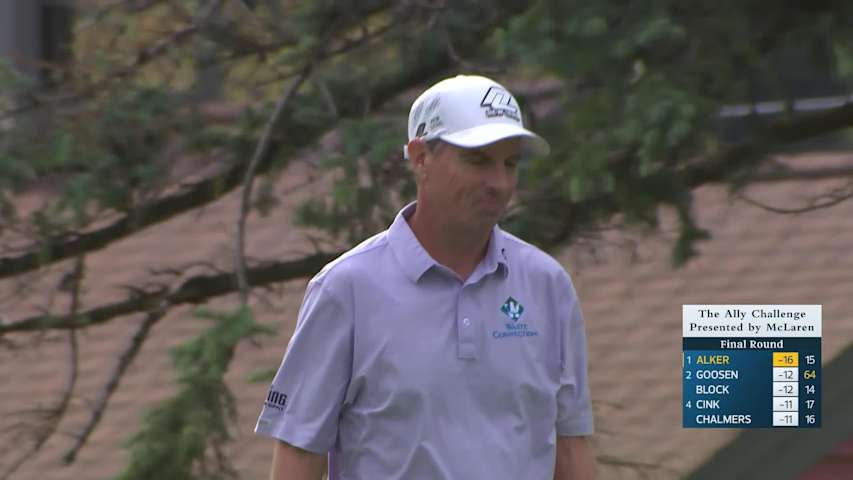 Steven Alker makes birdie on No. 15 at The Ally Challenge
