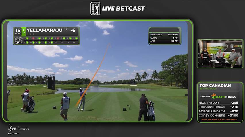 Sudarshan Yellamaraju sinks 21-foot birdie putt on No. 15 at Cadillac