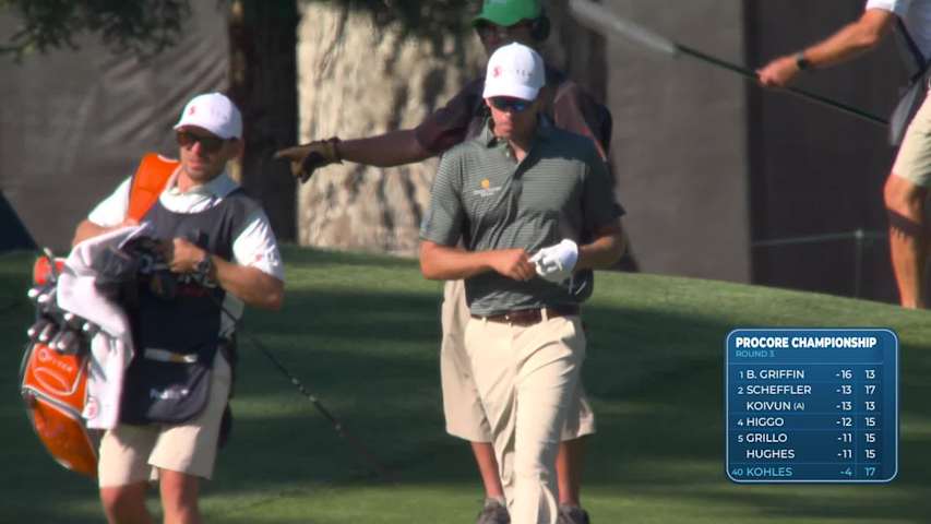Ben Kohles hits 274-yard approach to 14 feet, makes eagle putt on No. 18 at Procore