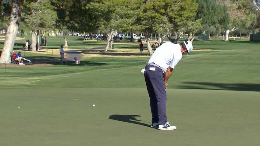 Harrison Frazar jars putt for birdie at Charles Schwab