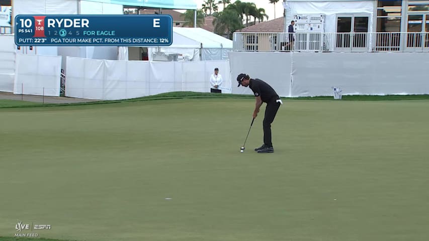 Sam Ryder hits 264-yard approach to 22 feet, sets up birdie on No. 10 at Cognizant Classic