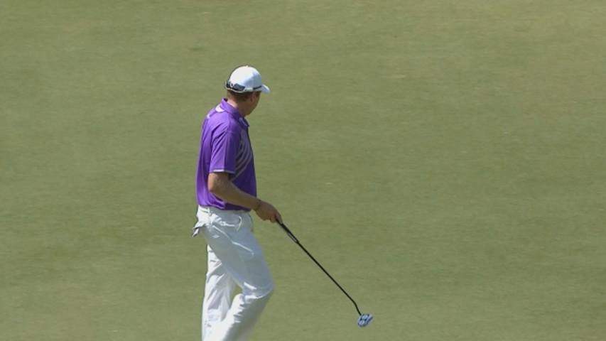 Steven Jeffress drains his 29-foot putt for birdie at Cadillac Championship
