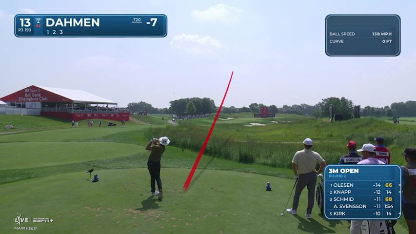 Joel Dahmen makes birdie on No. 13 at 3M Open