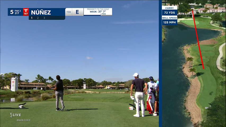 Augusto Núñez sticks tee shot to set up birdie at Honda