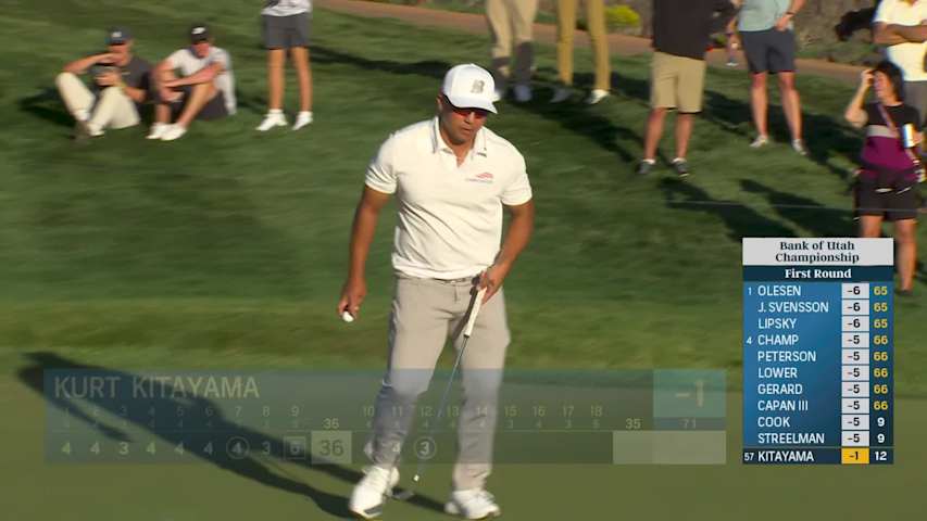 Kurt Kitayama hits 155-yard approach to 11 feet, sets up birdie on No. 12 at Bank of Utah