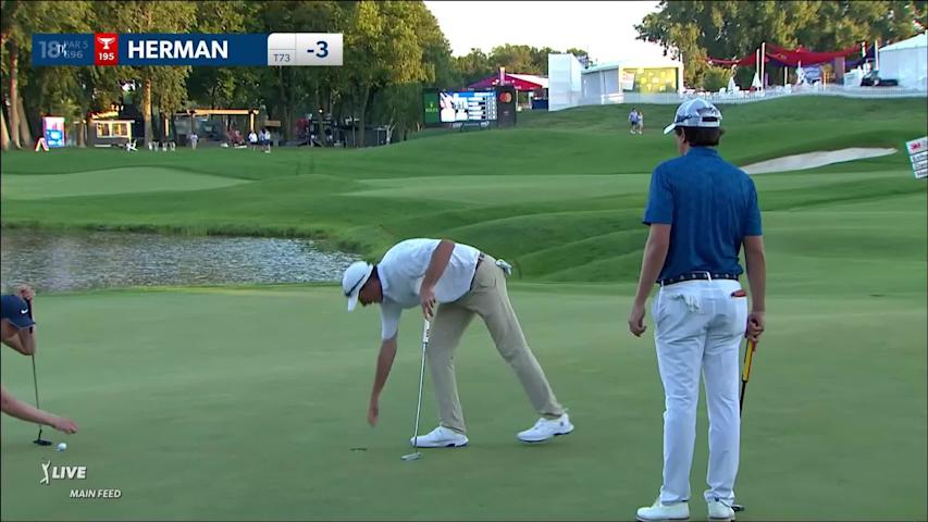 Jim Herman makes birdie on No. 18 at 3M Open