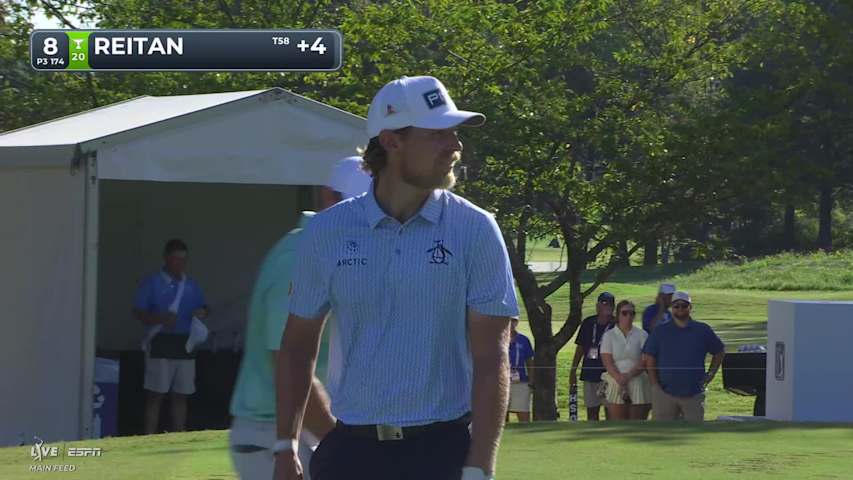 Kristoffer Reitan hits tee shot to 1 foot, sets up birdie on No. 8 at FedEx St. Jude