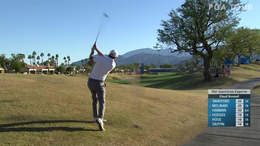 Tom Hoge's tight chip leads to birdie at The American Express