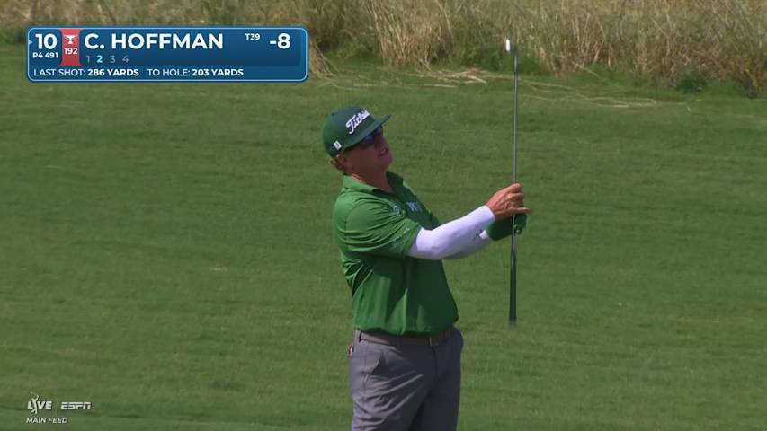 Charley Hoffman gets up-and-down from 203 yards for birdie on No. 10 at THE CJ CUP