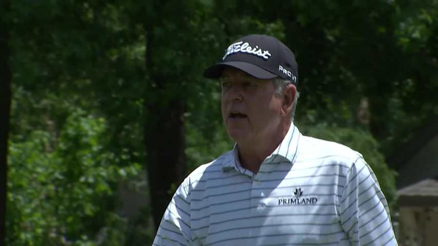 Jay Haas makes birdie on No. 8 at Insperity Invitational