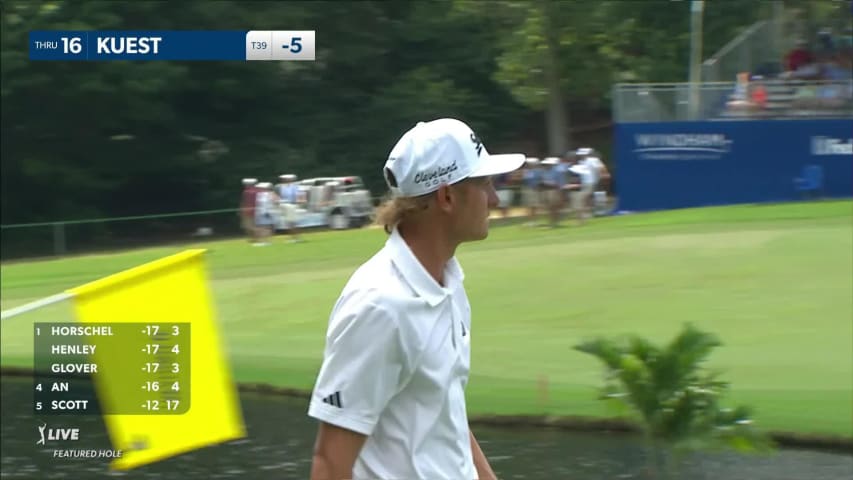 Peter Kuest holes 16-footer for birdie at Wyndham