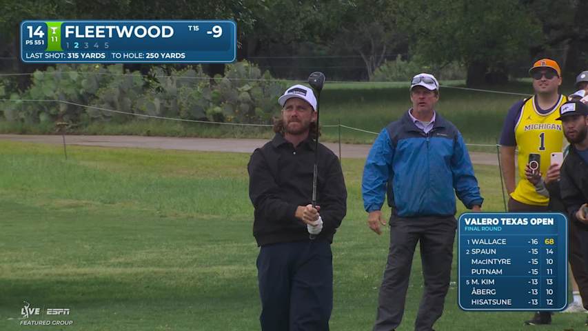 Tommy Fleetwood makes birdie on No. 14 at Valero