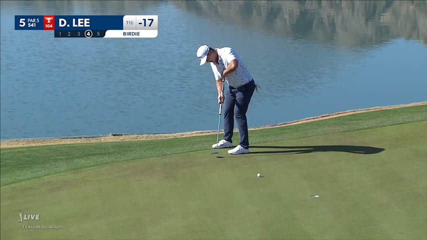 Danny Lee sinks birdie putt at The American Express